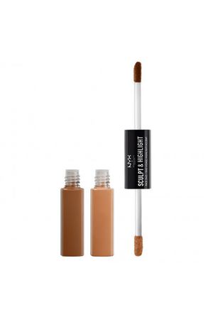 NYX PROFESSIONAL MAKEUP Жидкое двустороннее средство для контурирования Sculpt & Highlight Face Duo - Chestnut/sand 05 NYX Professional Makeup 800897846268