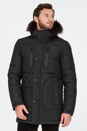Утепленная куртка с отделкой мехом енота Jorg Weber 63902 купить с доставкой