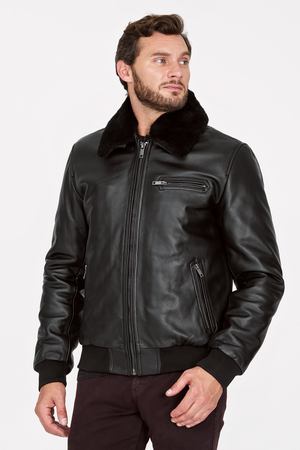 Утепленная кожаная куртка с отделкой овчиной Urban Fashion for Men 53732 купить с доставкой