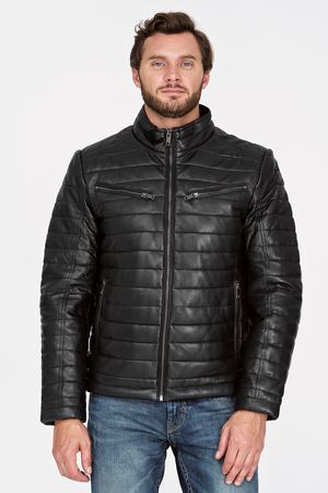 Утепленная кожаная куртка Urban Fashion for Men 253302 купить с доставкой