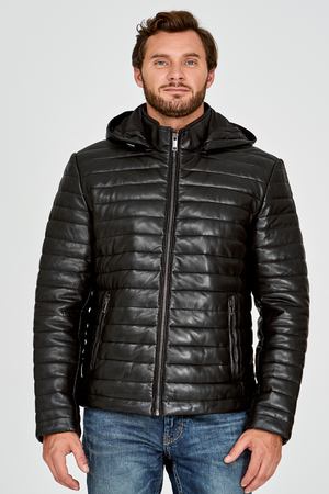 Утепленная кожаная куртка Urban Fashion for Men 139713 купить с доставкой