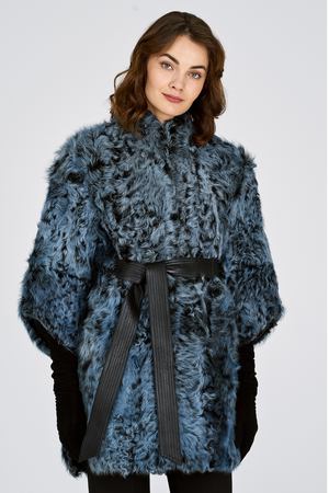 Утепленная шуба из овчины калган Virtuale Fur Collection 26798