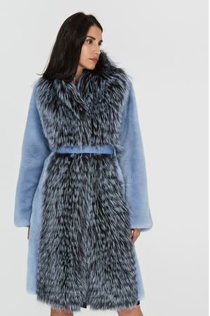 Шуба из аукционного меха норки KOPENHAGEN FUR  и лисы Emfasi Pelle 255580 купить с доставкой