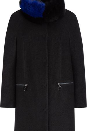 Утепленное пальто с отделкой мехом песца Элема 139797 купить с доставкой