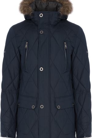 Утепленная куртка с отделкой мехом енота AL FRANCO 26780 купить с доставкой