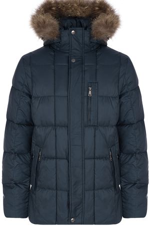 Утепленная куртка с отделкой мехом енота AL FRANCO 139733 купить с доставкой