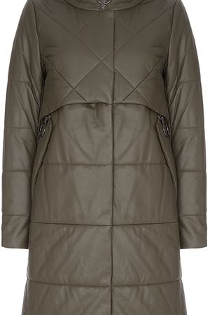 Утепленное кожаное пальто Vericci 253373 купить с доставкой