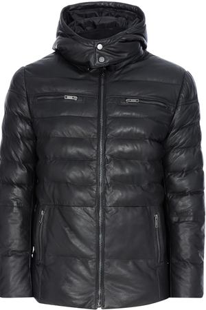 Утепленная кожаная куртка с капюшоном Urban Fashion for Men 253268 купить с доставкой