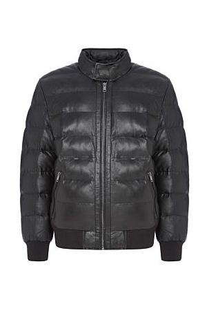 Утепленная кожаная куртка Urban Fashion for Men 253308 купить с доставкой