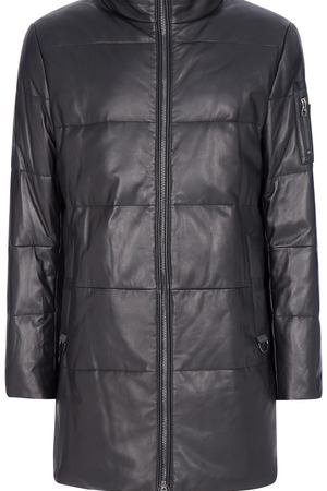 Утепленная кожаная куртка с отделкой мехом енота AL FRANCO 26747 купить с доставкой