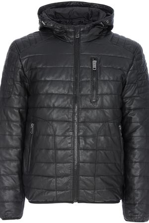 Утепленная кожаная куртка с капюшоном Urban Fashion for Men 253269 купить с доставкой