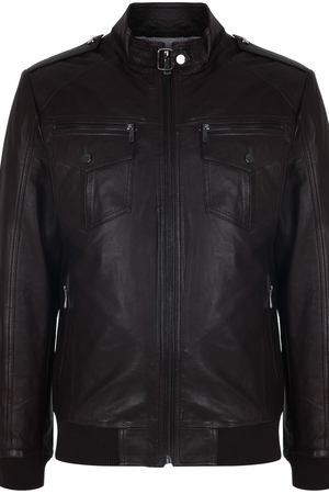 Утепленная кожаная куртка Jorg Weber 139706