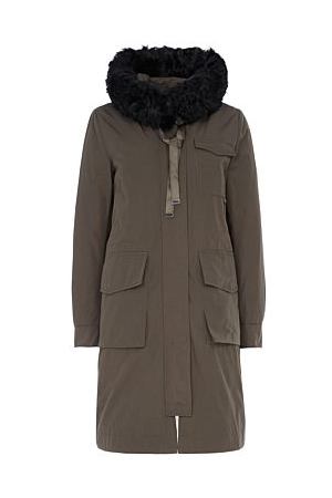 Утепленное пальто с отделкой мехом каракуля Acasta 139796 купить с доставкой