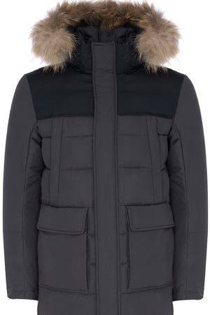 Утепленная куртка с отделкой мехом енота Jorg Weber 26785 купить с доставкой
