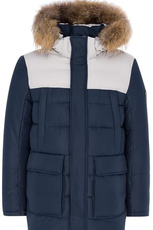Утепленная куртка с отделкой мехом енота Jorg Weber 26781 купить с доставкой