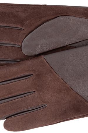 Комбинированные кожаные перчатки Fabretti 10031 купить с доставкой